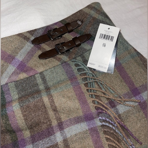 Ralph Lauren black label Plaid Fringe-Trim Tweed Miniskirt - Picture 4 of 11